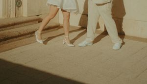 Fort Worth Texas engagement photographer with a city vibe and a retro feel. Vintage engagement session in Fort Worth
