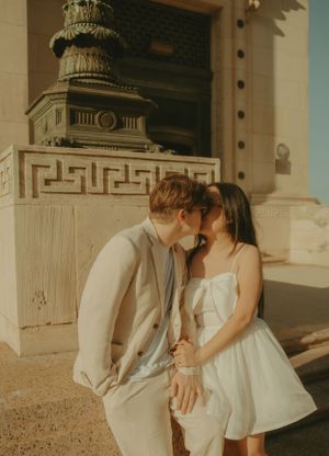 Fort Worth Texas engagement photographer with a city vibe and a retro feel. Vintage engagement session in Fort Worth