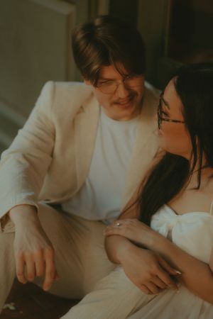 Fort Worth Texas engagement photographer with a city vibe and a retro feel. Vintage engagement session in Fort Worth