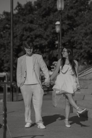 Fort Worth Texas engagement photographer with a city vibe and a retro feel. Vintage engagement session in Fort Worth