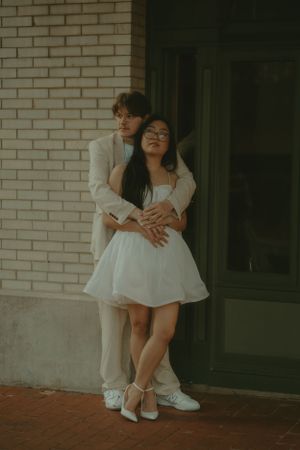 Fort Worth Texas engagement photographer with a city vibe and a retro feel. Vintage engagement session in Fort Worth