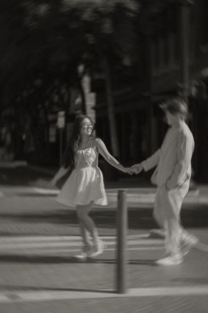 Fort Worth Texas engagement photographer with a city vibe and a retro feel. Vintage engagement session in Fort Worth