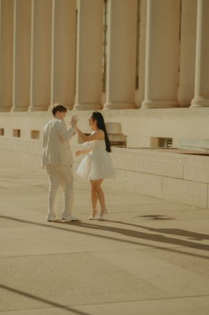 Fort Worth Texas engagement photographer with a city vibe and a retro feel. Vintage engagement session in Fort Worth