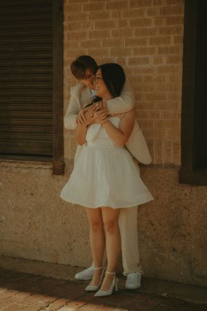 Fort Worth Texas engagement photographer with a city vibe and a retro feel. Vintage engagement session in Fort Worth