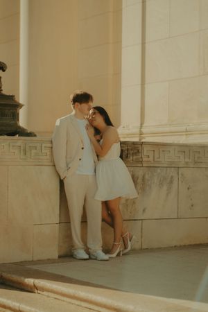 Fort Worth Texas engagement photographer with a city vibe and a retro feel. Vintage engagement session in Fort Worth