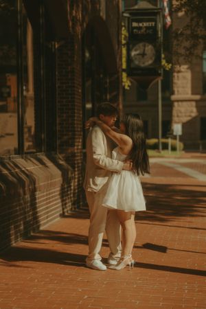 Fort Worth Texas engagement photographer with a city vibe and a retro feel. Vintage engagement session in Fort Worth Fort Worth Texas engage