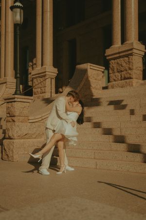 Fort Worth Texas engagement photographer with a city vibe and a retro feel. Vintage engagement session in Fort Worth