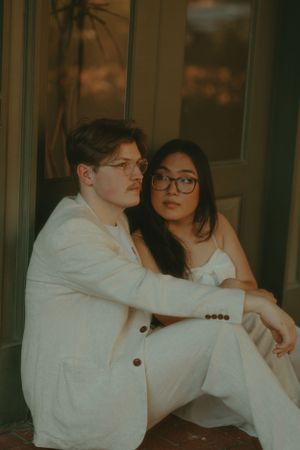 Fort Worth Texas engagement photographer with a city vibe and a retro feel. Vintage engagement session in Fort Worth