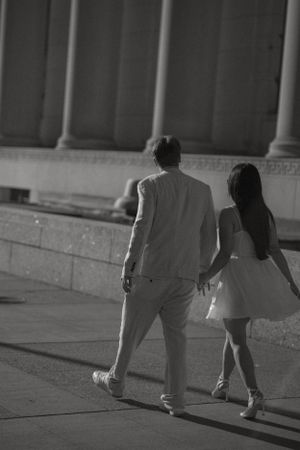 Fort Worth Texas engagement photographer with a city vibe and a retro feel. Vintage engagement session in Fort Worth