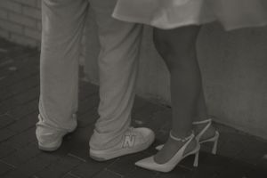 Fort Worth Texas engagement photographer with a city vibe and a retro feel. Vintage engagement session in Fort Worth