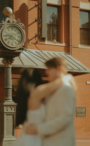 Fort Worth Texas engagement photographer with a city vibe and a retro feel. Vintage engagement session in Fort Worth