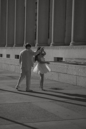 Fort Worth Texas engagement photographer with a city vibe and a retro feel. Vintage engagement session in Fort Worth