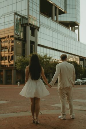 Fort Worth Texas engagement photographer with a city vibe and a retro feel. Vintage engagement session in Fort Worth