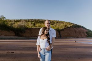 Engagement session at Blomidon Provincial Park, Annapolis Valley, Nova Scotia