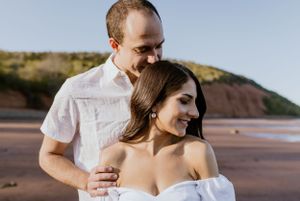 Engagement session at Blomidon Provincial Park, Annapolis Valley, Nova Scotia