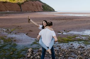 Engagement session at Blomidon Provincial Park, Annapolis Valley, Nova Scotia