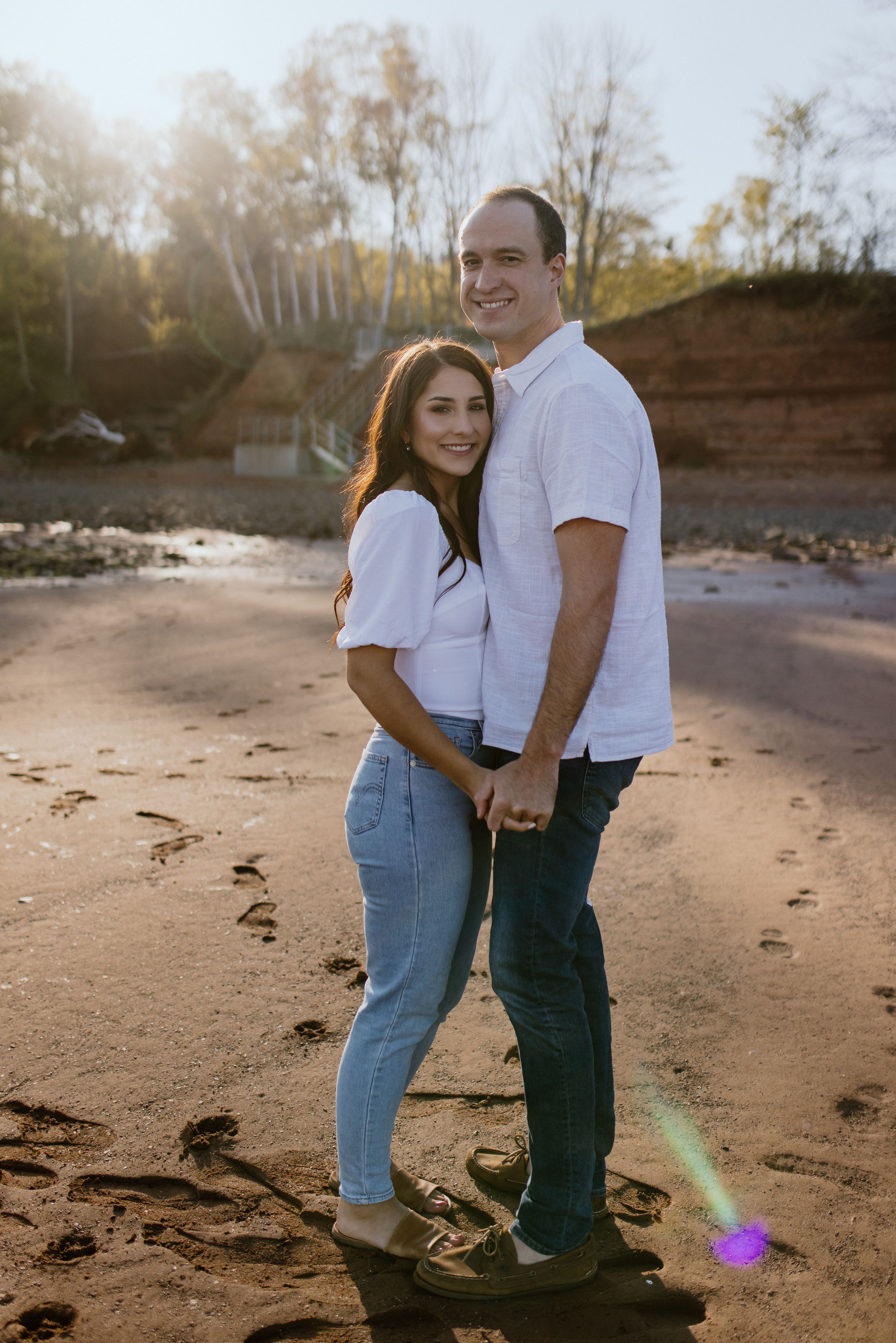 Sunset engagement session at Blomidon Provincial Park, Annapolis Valley, Nova Scotia