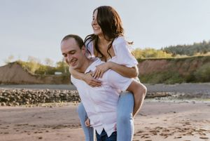 Engagement session at Blomidon Provincial Park, Annapolis Valley, Nova Scotia