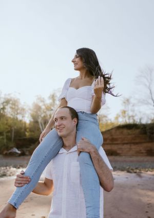 Engagement session at Blomidon Provincial Park, Annapolis Valley, Nova Scotia