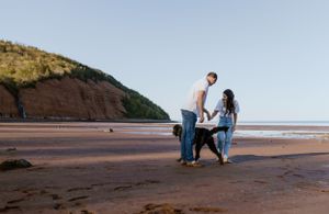 Engagement session at Blomidon Provincial Park, Annapolis Valley, Nova Scotia