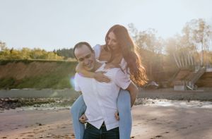 Engagement session at Blomidon Provincial Park, Annapolis Valley, Nova Scotia