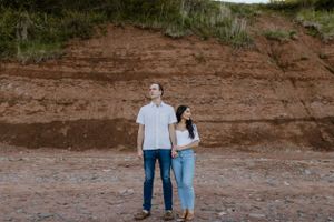 Engagement session at Blomidon Provincial Park, Annapolis Valley, Nova Scotia