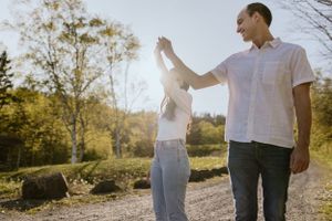 Engagement session at Blomidon Provincial Park, Annapolis Valley, Nova Scotia