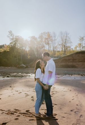 Sunset engagement session at Blomidon Provincial Park, Annapolis Valley, Nova Scotia