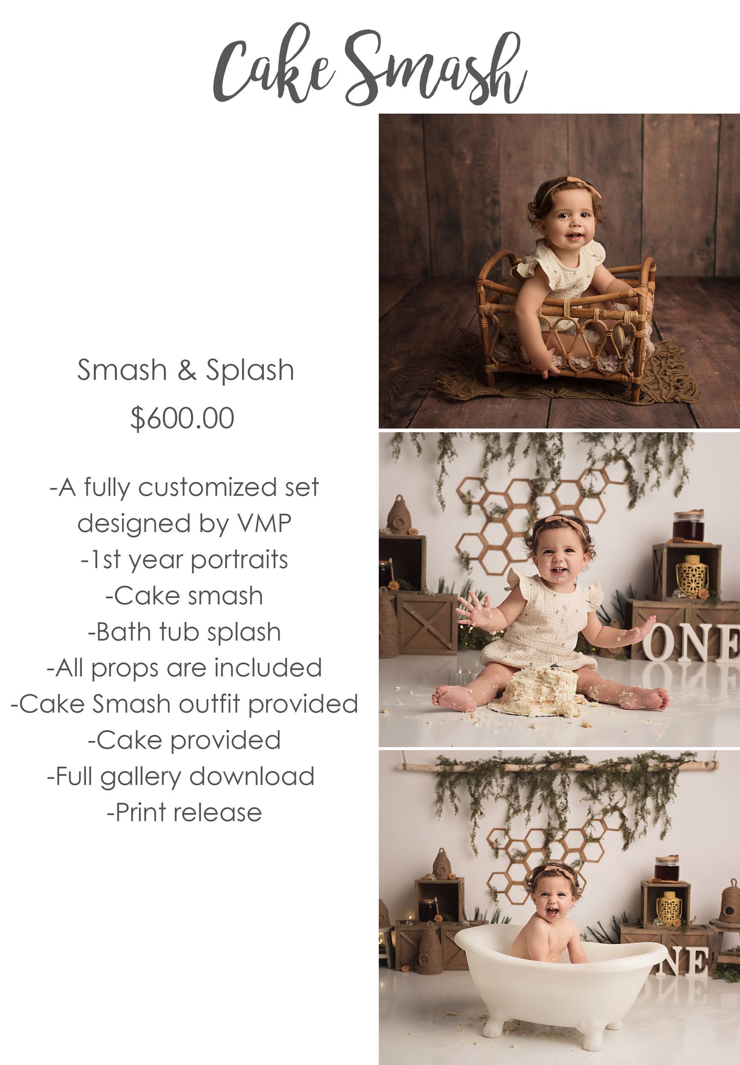 cake smash pricing