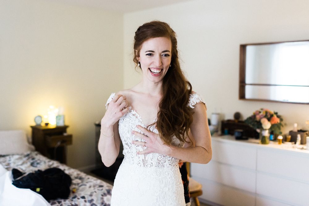 Bride getting ready