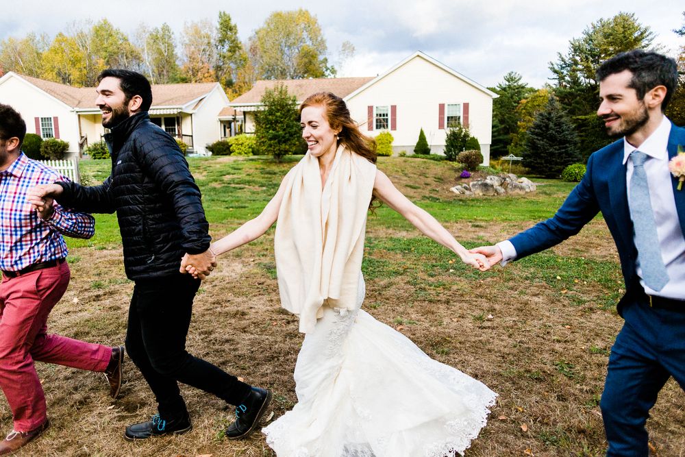 horah dance at outdoor wedding