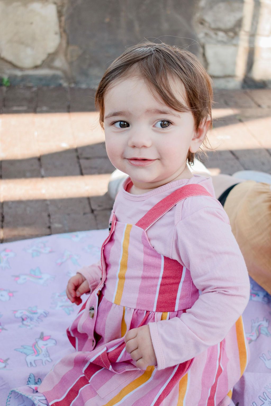 Girl celebrating first birthday party