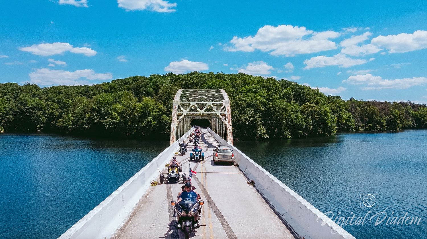aerial photo of bridge