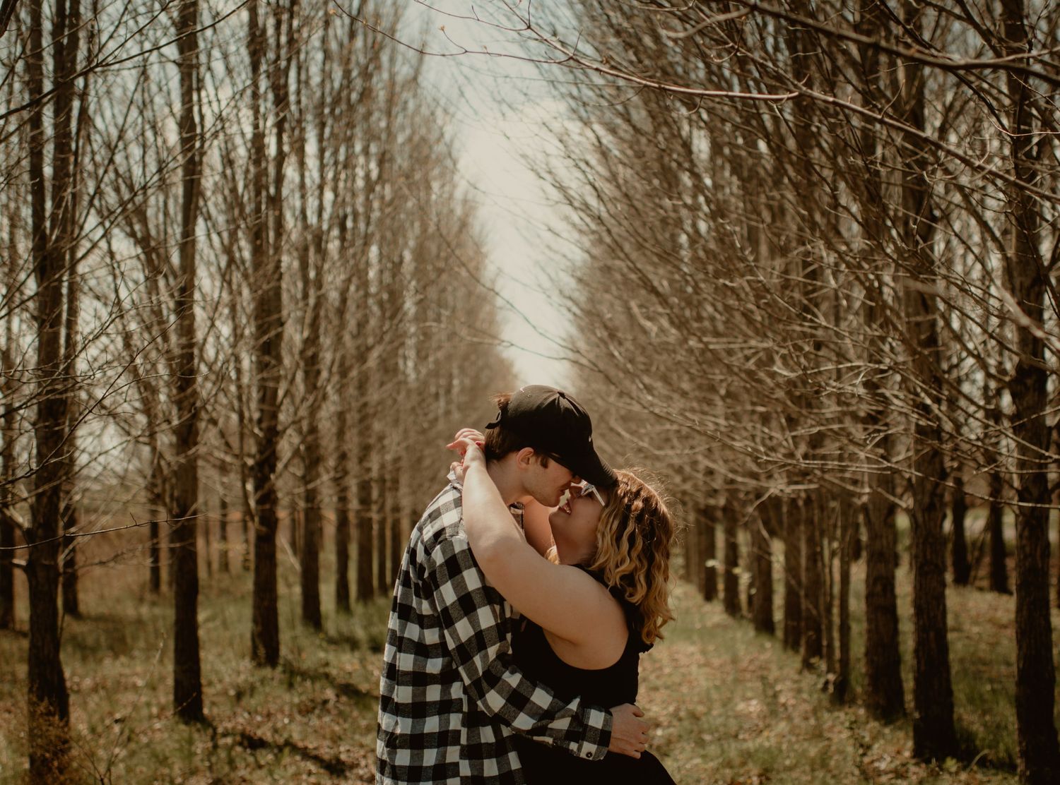 Earthy couples in the woods
