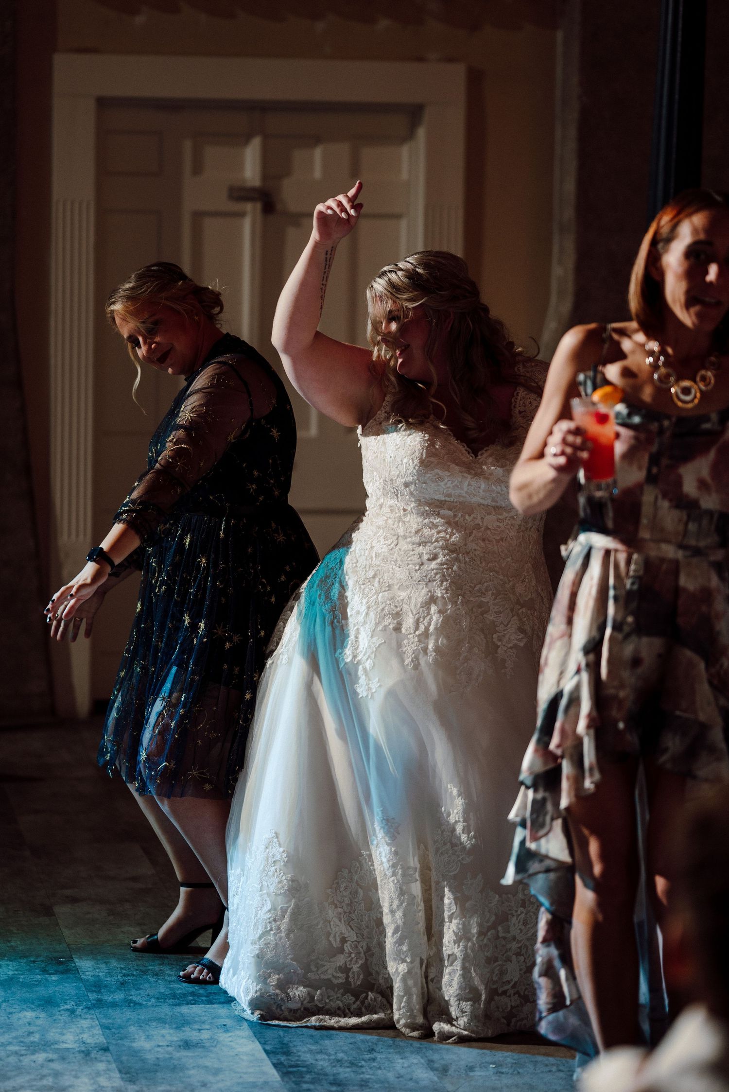 Bride dancing on the dance floor.