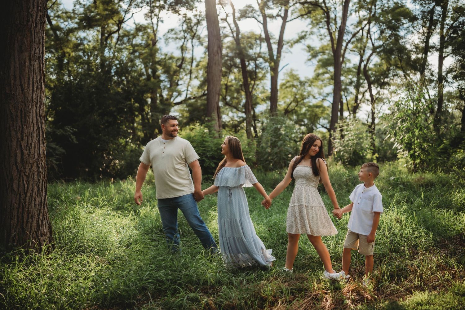 family photo, in field