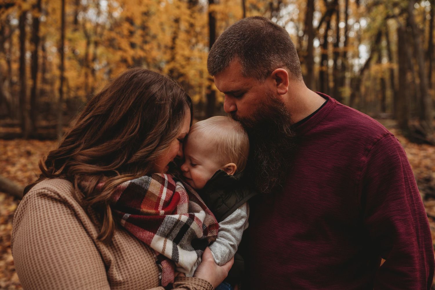 family photo, fall photography, in trees