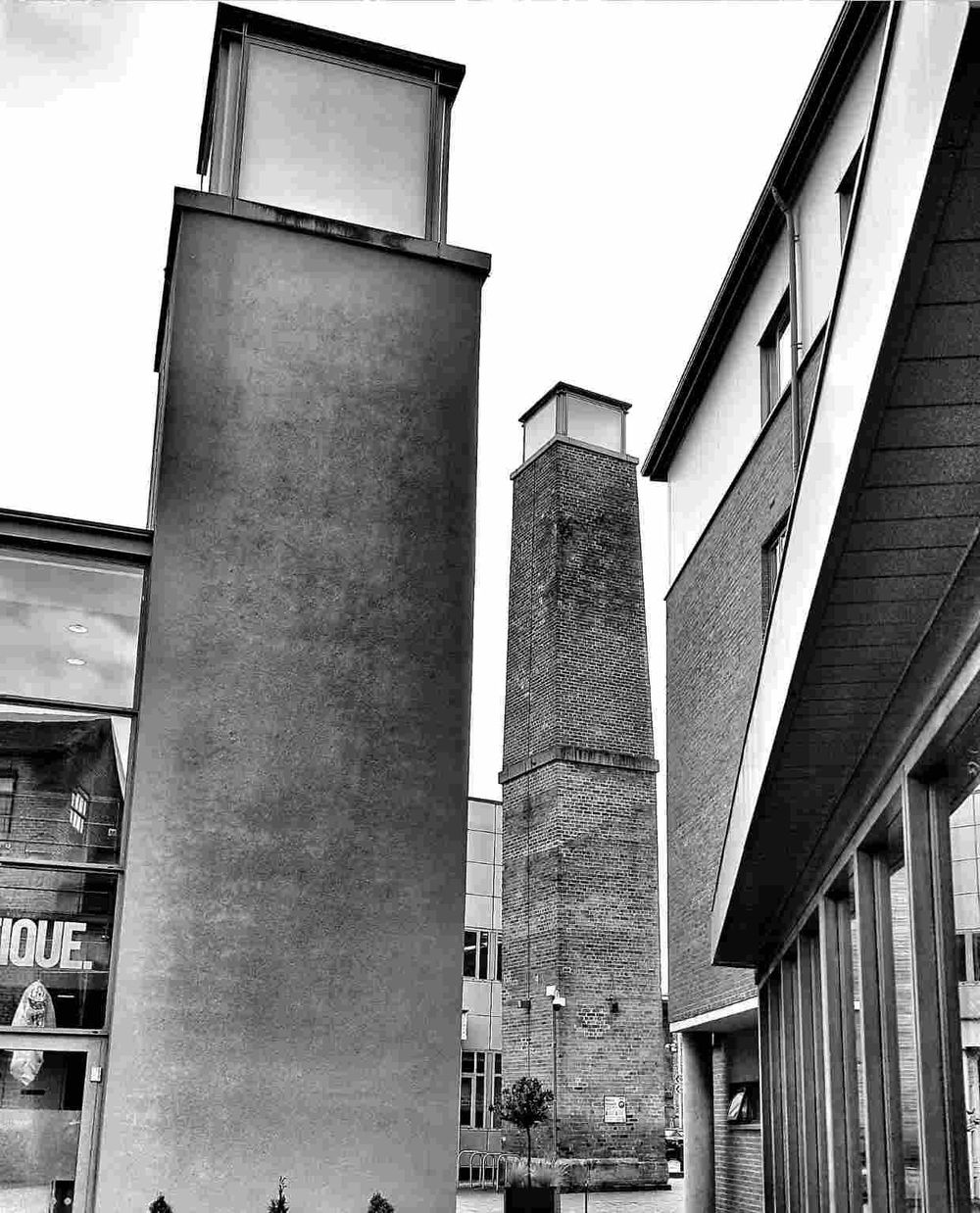 paul heaney photography landmark gentrified foundry chimney towers in holbeck leeds west yorkshire