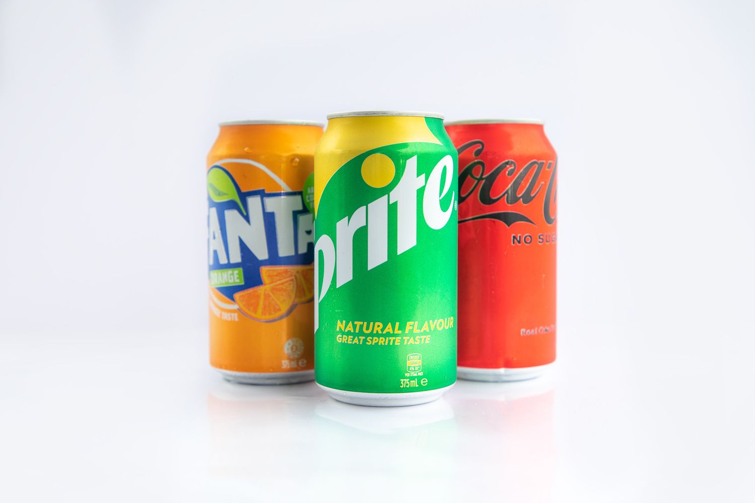 Fant, sprite and coke cans