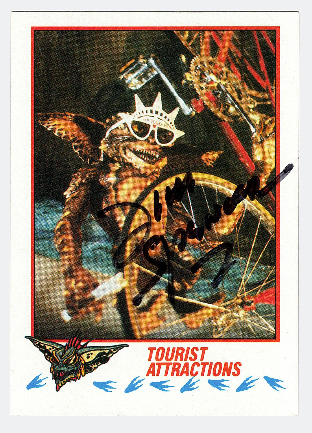 Signed Gremlins 2 movie trading card