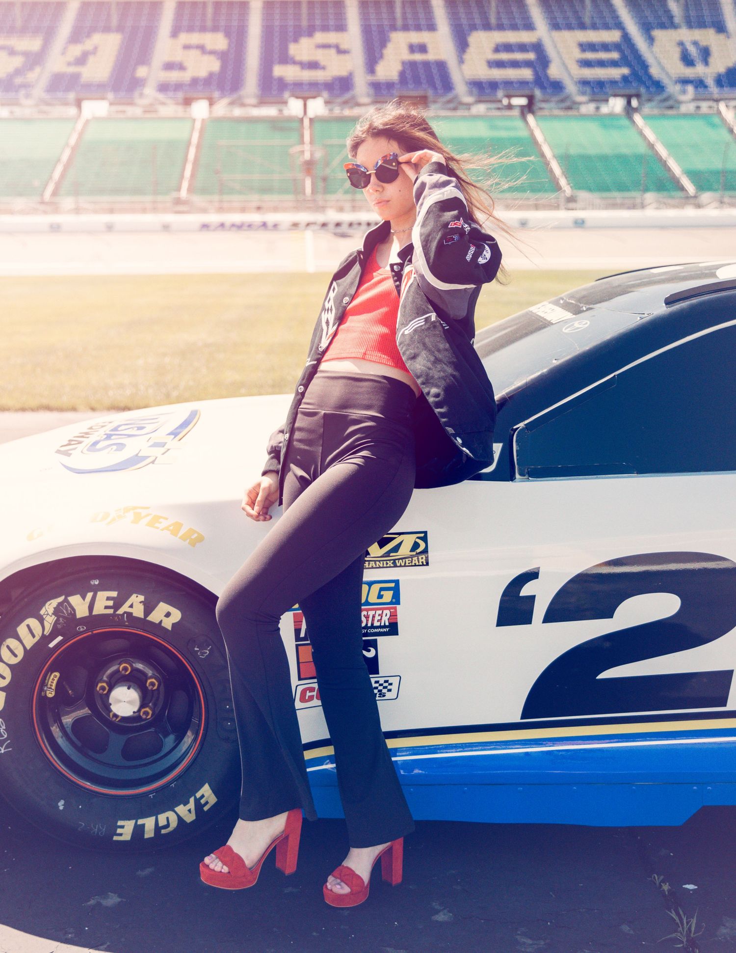 photoshoot at Kansas Speedway Nascar track