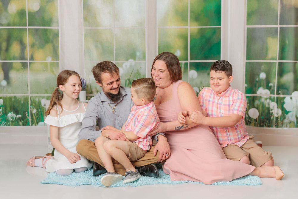 family kids spring studio session in clayton new jersey franklinville pitman glassboro malaga mantua williamstown