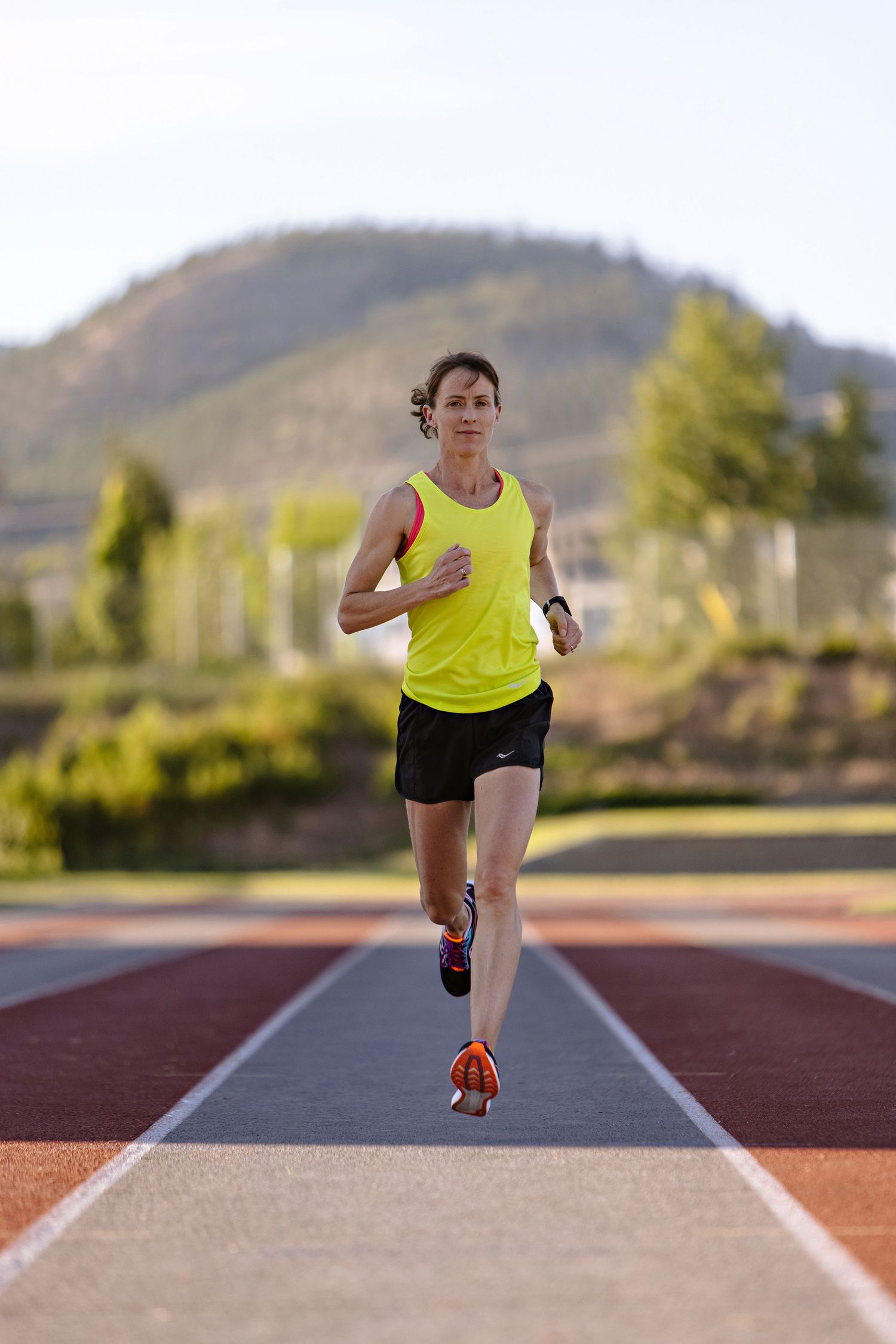 running on a track in kelowna