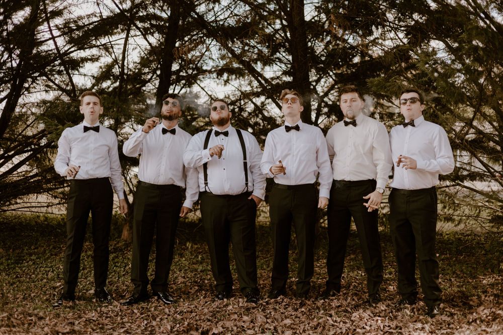 Cigar Groomsmen Photos Tennessee