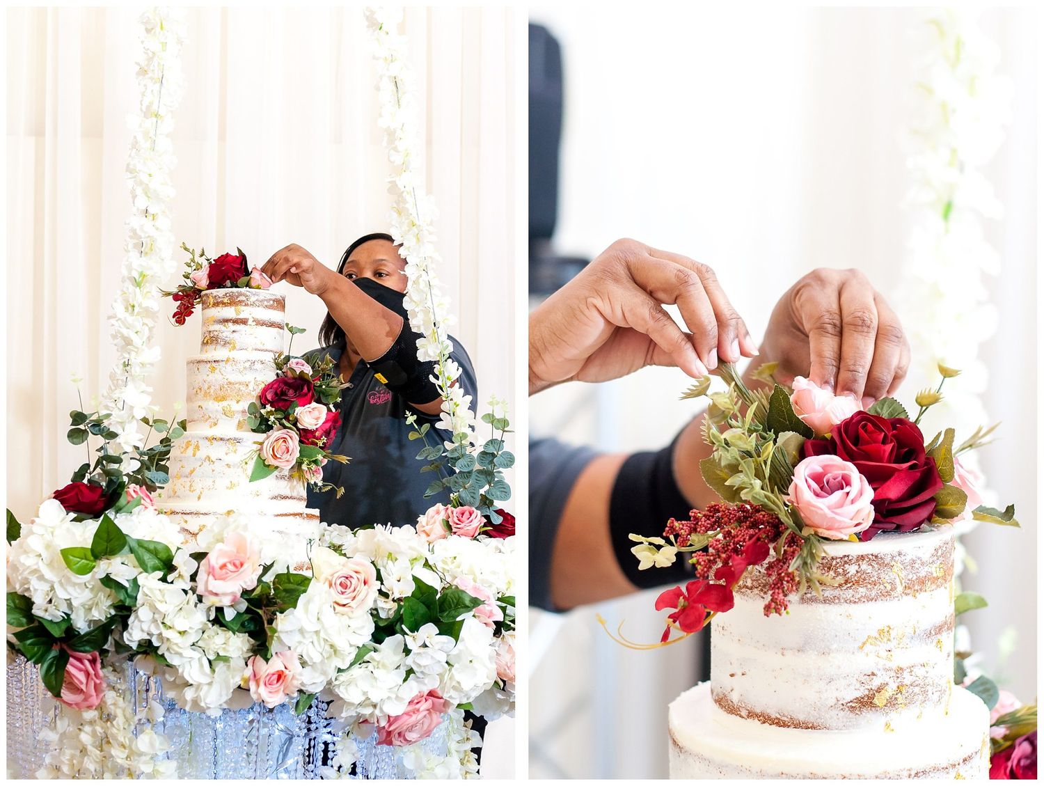 South Florida Wedding Cake with roses by Kakes By Kesline, Miami branding photographer, Miami personal branding photos