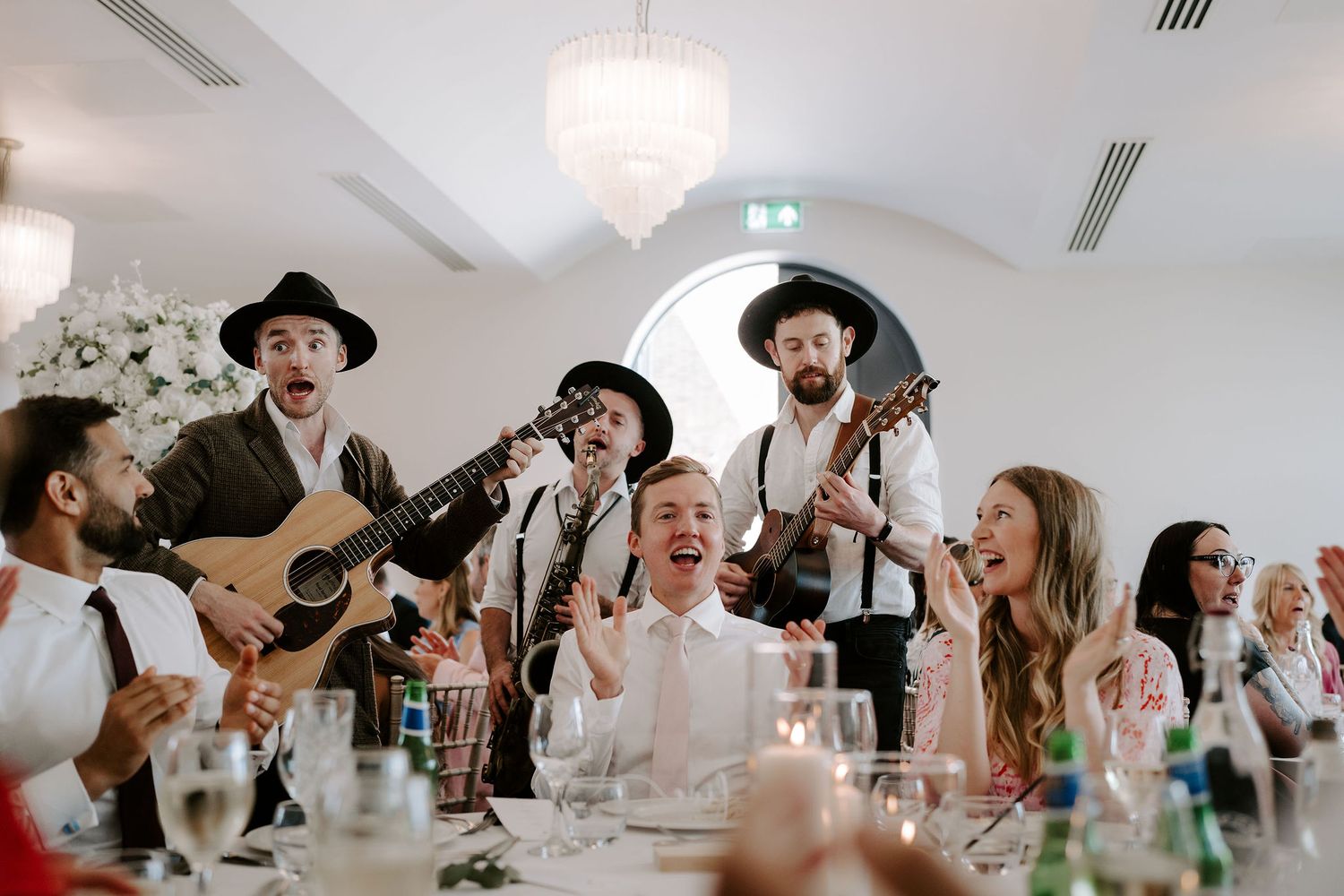 band-playing-to-wedding-guests-stockton-house-wedding-shropshire