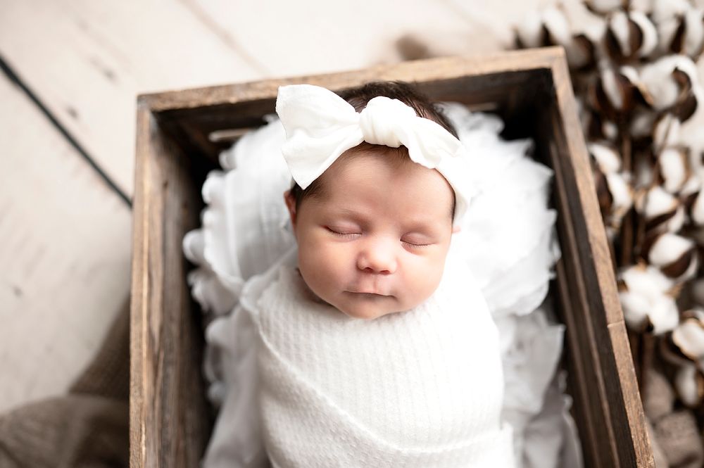 Wrapped baby photo