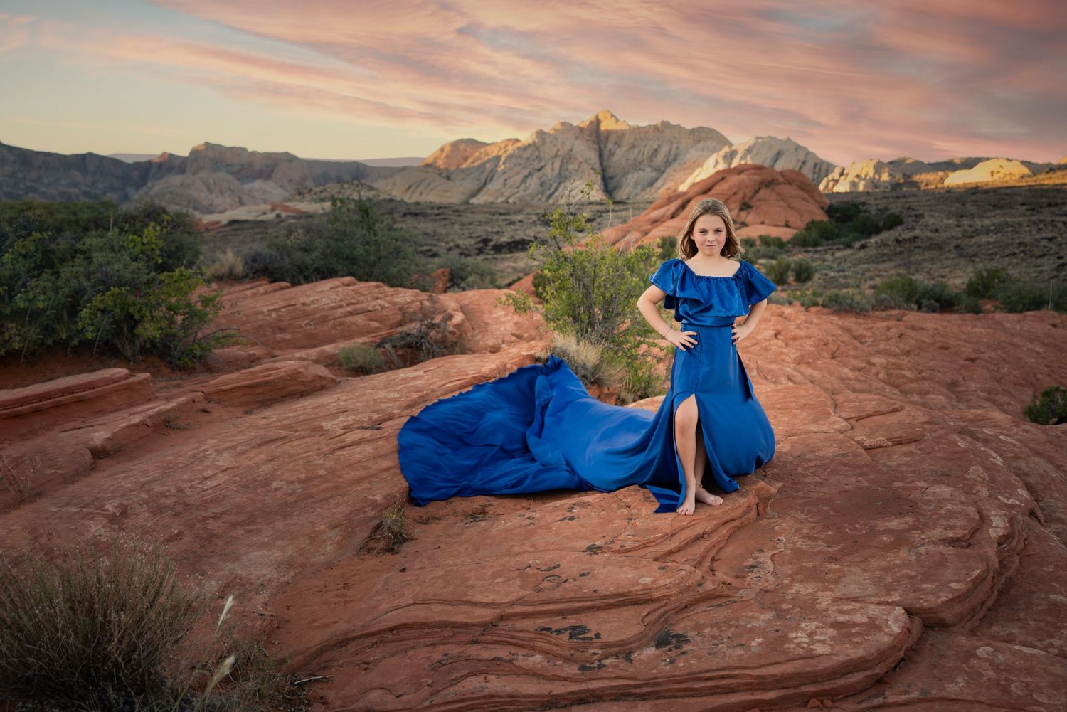 mommy-and-me-high-flying-dress-snow-canyon-state-park-Margie-temme