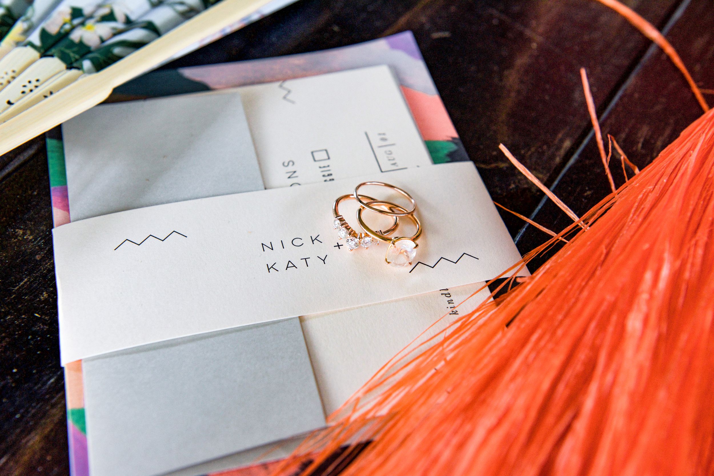 Wedding stationary details in Oahu.