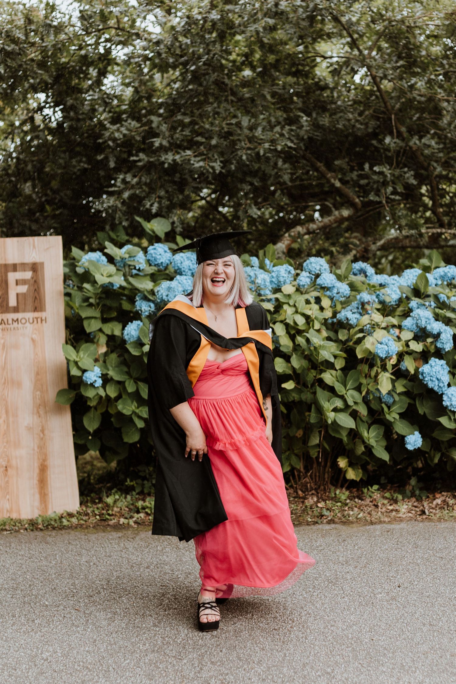 Pix by Vix in her cap and gown graduating from Falmouth Uni as a master of photography